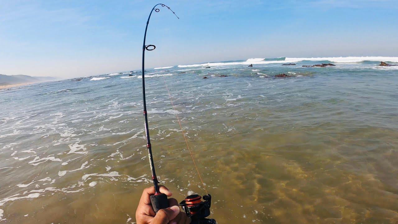 Fishing Cuttings Beach on the South Coast. KZN Ultralight fishing Durban