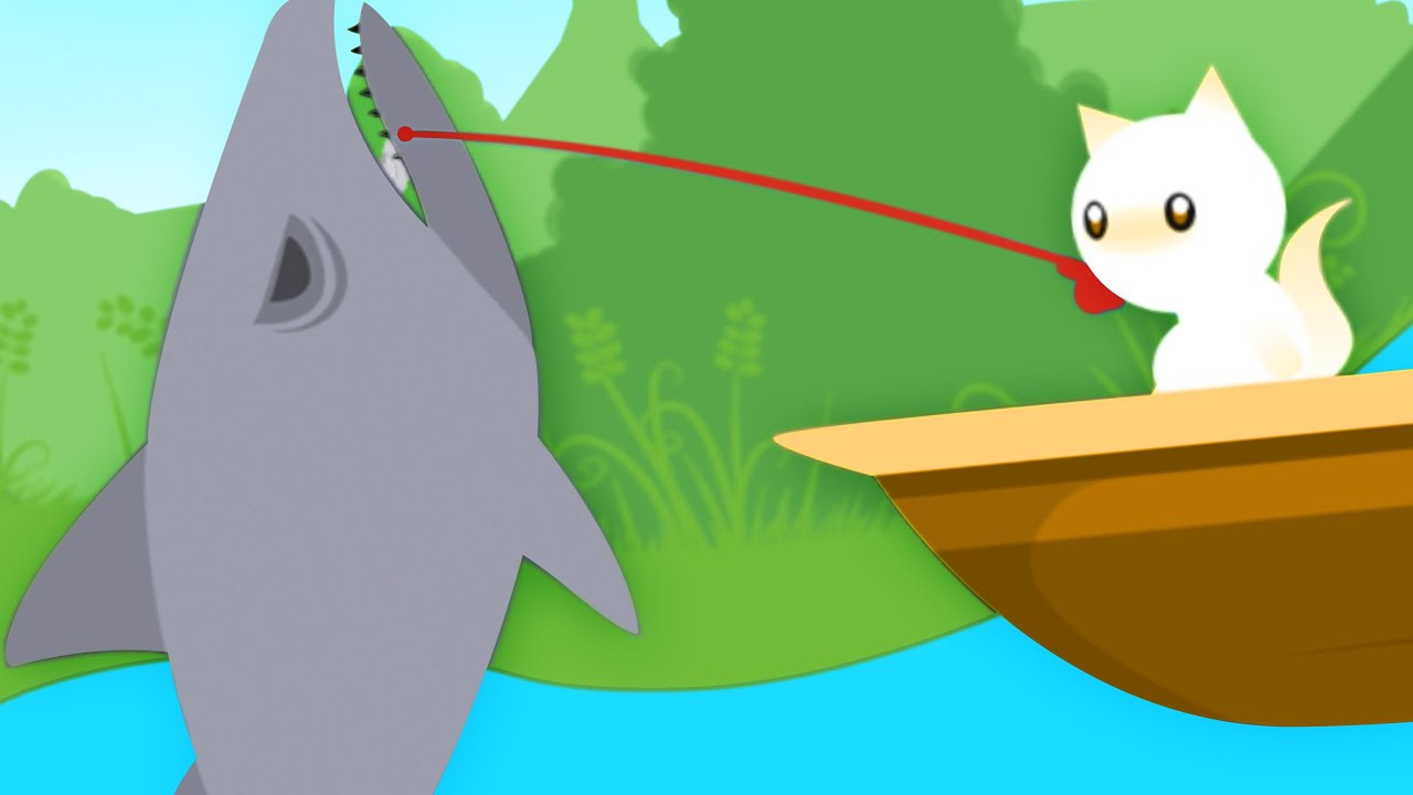CAT CATCHES A SHARK! - Cat Goes Fishing Part 3 | Pungence