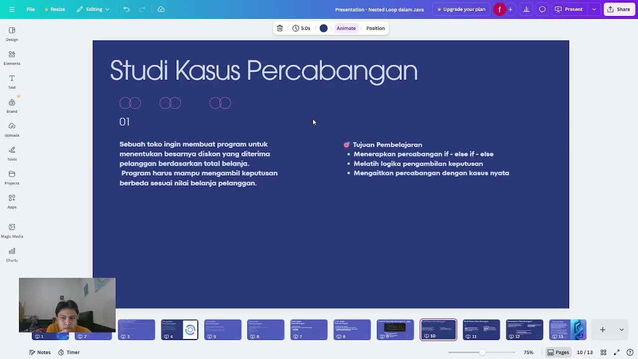 Materi Percabangan dalam bahasa pemrograman Java