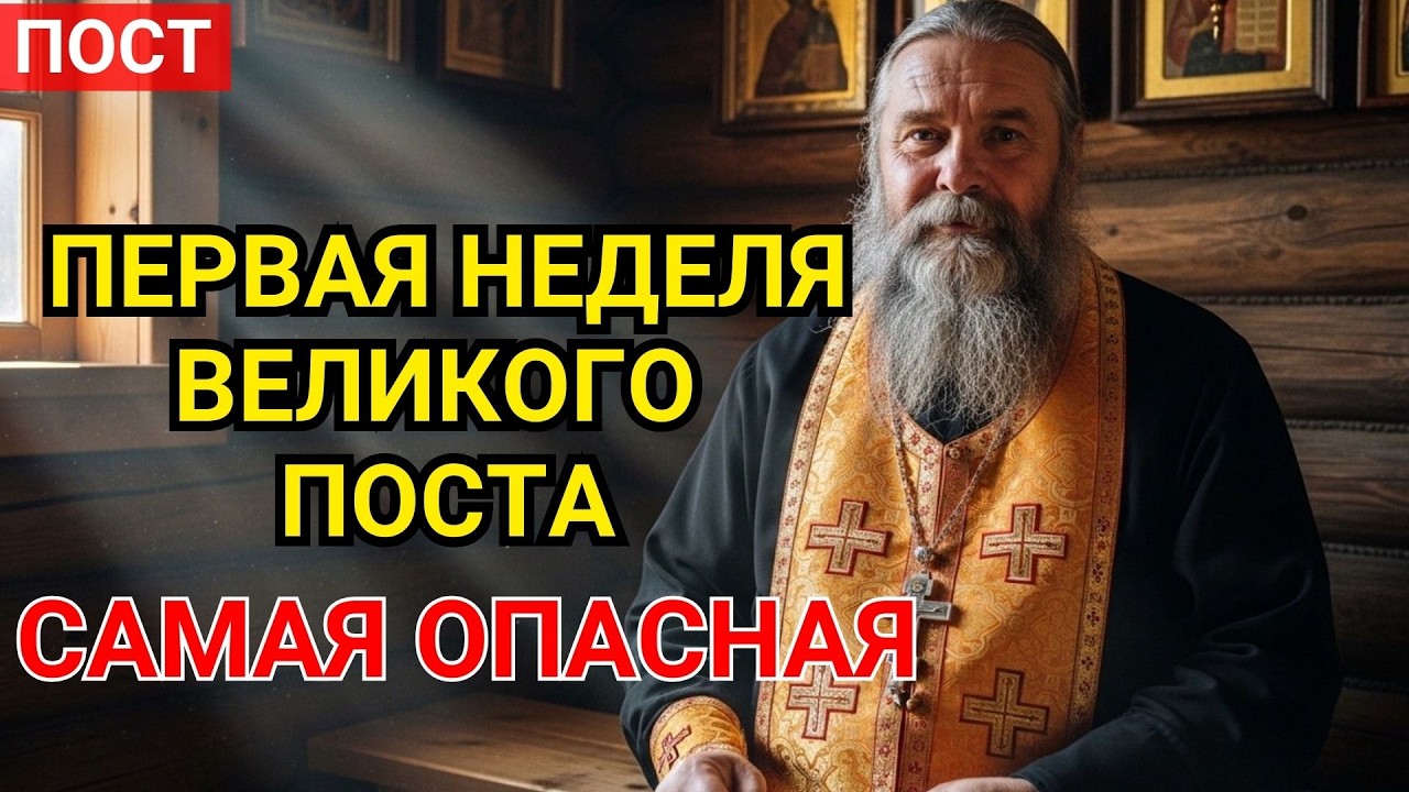 Первая неделя Великого поста 2026 - САМАЯ КОВАРНАЯ