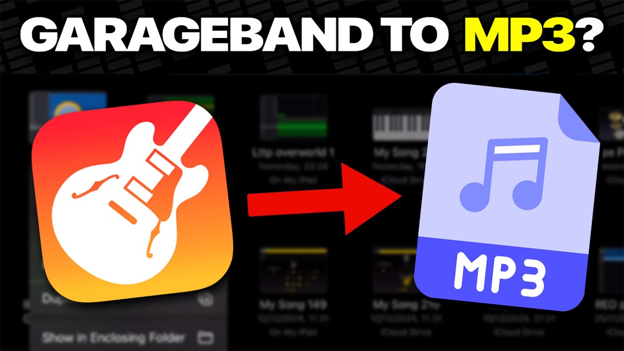 Простой экспорт песен GarageBand в MP3 (iPad и iPhone)