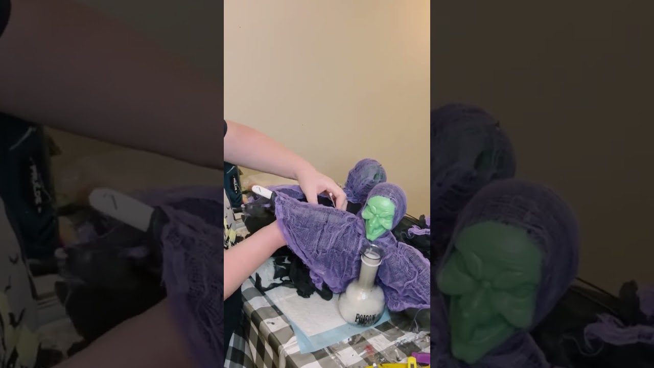 Dollar Tree Light up witch chandelier