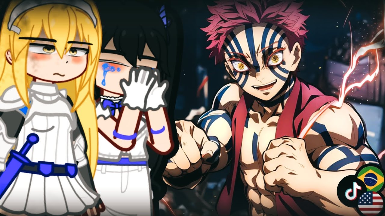 🇧🇷🇺🇲DanMachi Gacha: Bell As Akaza React TikToks!