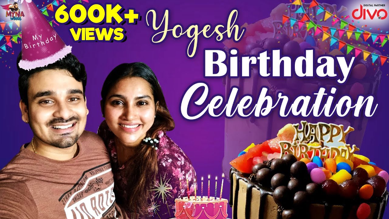Yogesh Birthday Celebration | Myna Gives a Surprise to Her Husband at Midnight | Myna Wings