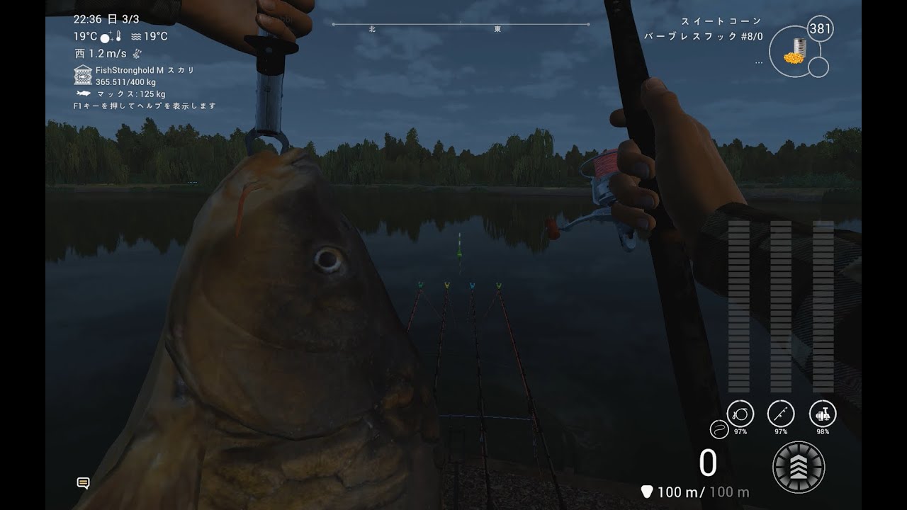 Fishing Planet ウィーピングウィロー鯉釣り 金策＆経験値稼ぎ ボトムロッド Carp Farm
