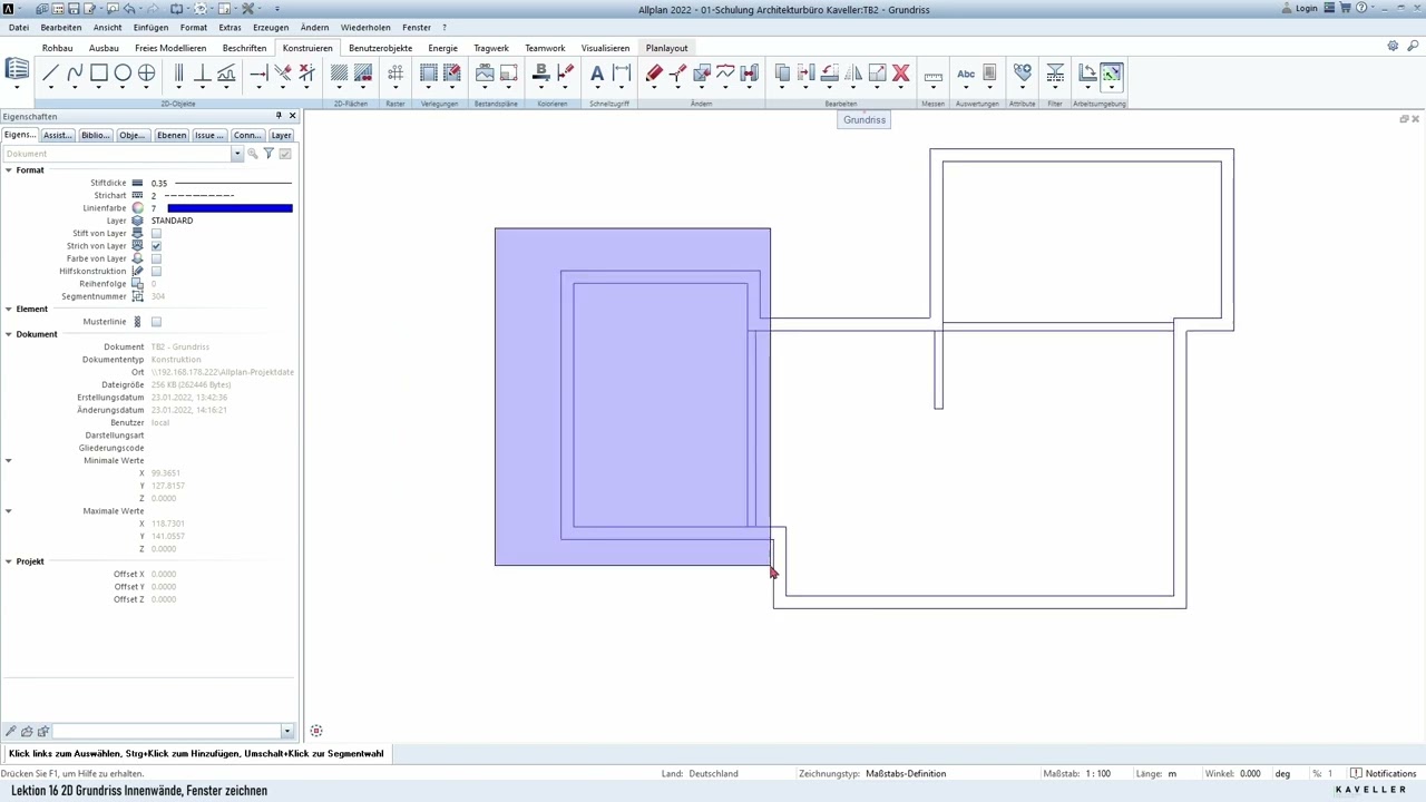 Allplan - Grundriss, Innenwände und Fenster zeichnen #bim #cad #allplan