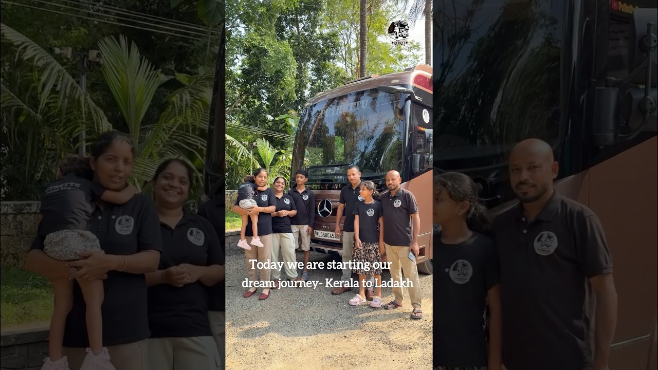 Caravan family trip ❤️Kerala to Ladakh 🚌 #puthettutravelvlog #caravan #campervan #motorhome #travel