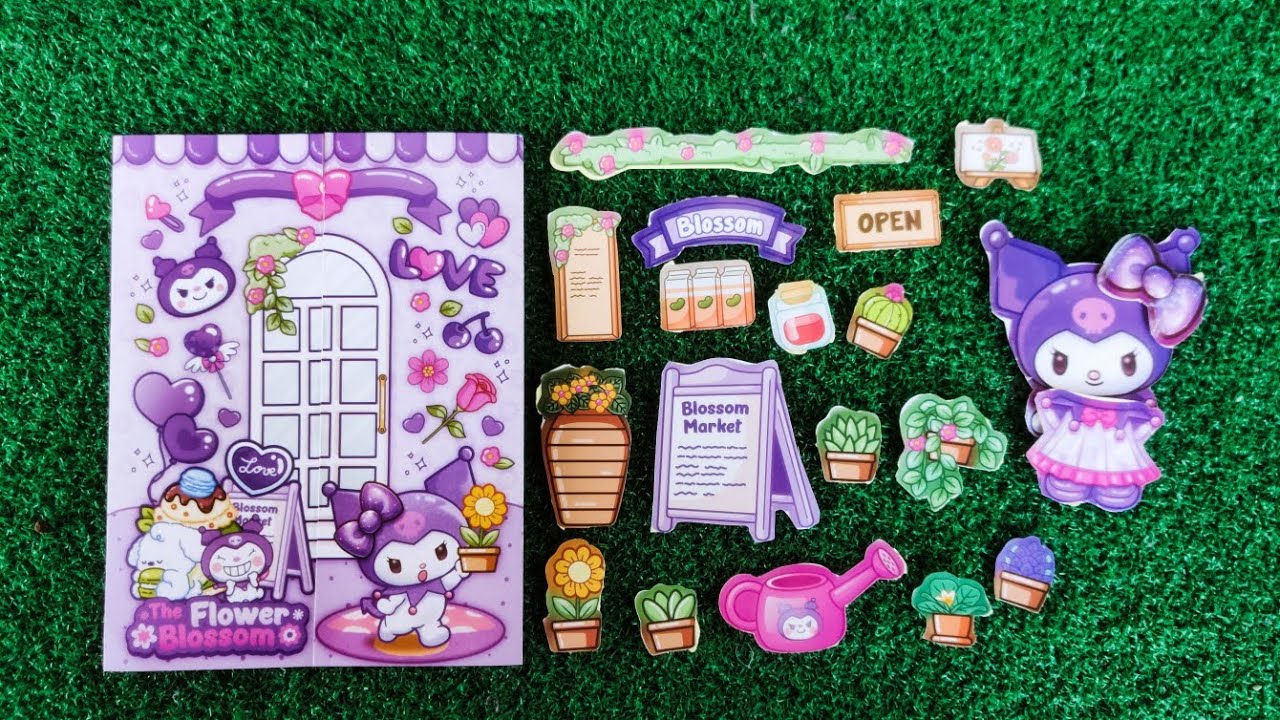 ASMR Sanrio Characters🌟Sticker Peeling💞 Unboxing Relaxing Cute Sounds 🌸SanrioWhisperland💖
