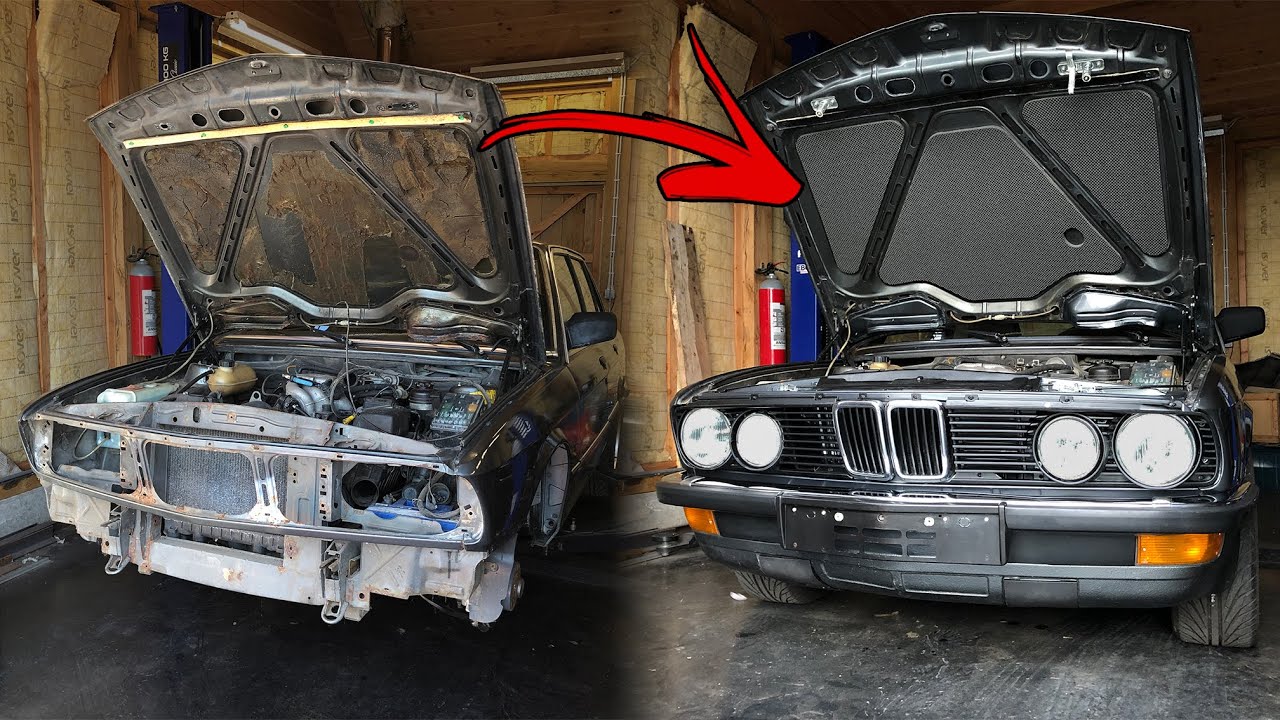 Finishing The Nose Job &  Hood Insulation Fix - BMW E28 520i Front End Restoration Pt.2