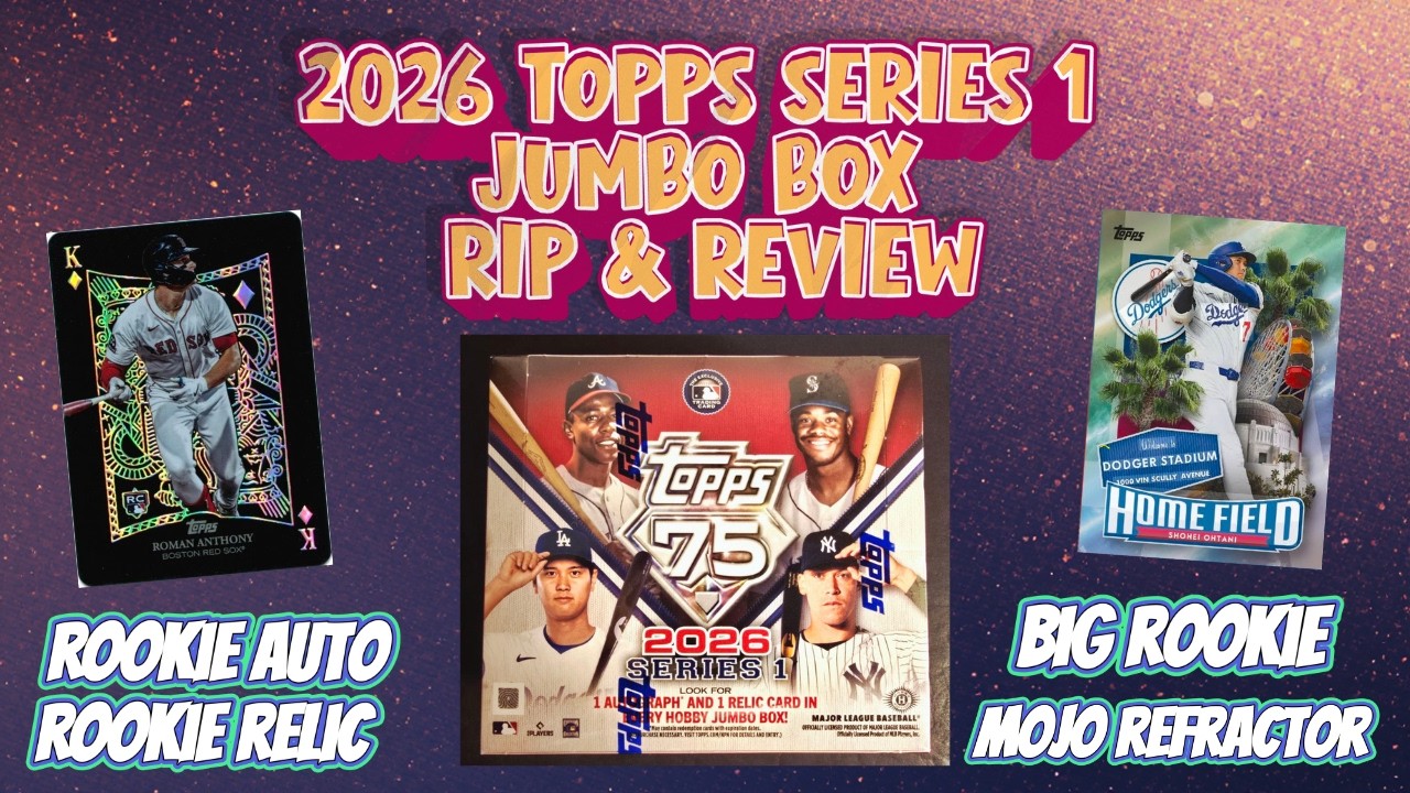 🚨ROOKIE AUTO & ROOKIE RELIC HIT in a 2026 Topps Series 1 JUMBO BOX🔥🔥. Chasing Ultra Rare CASE HITS!
