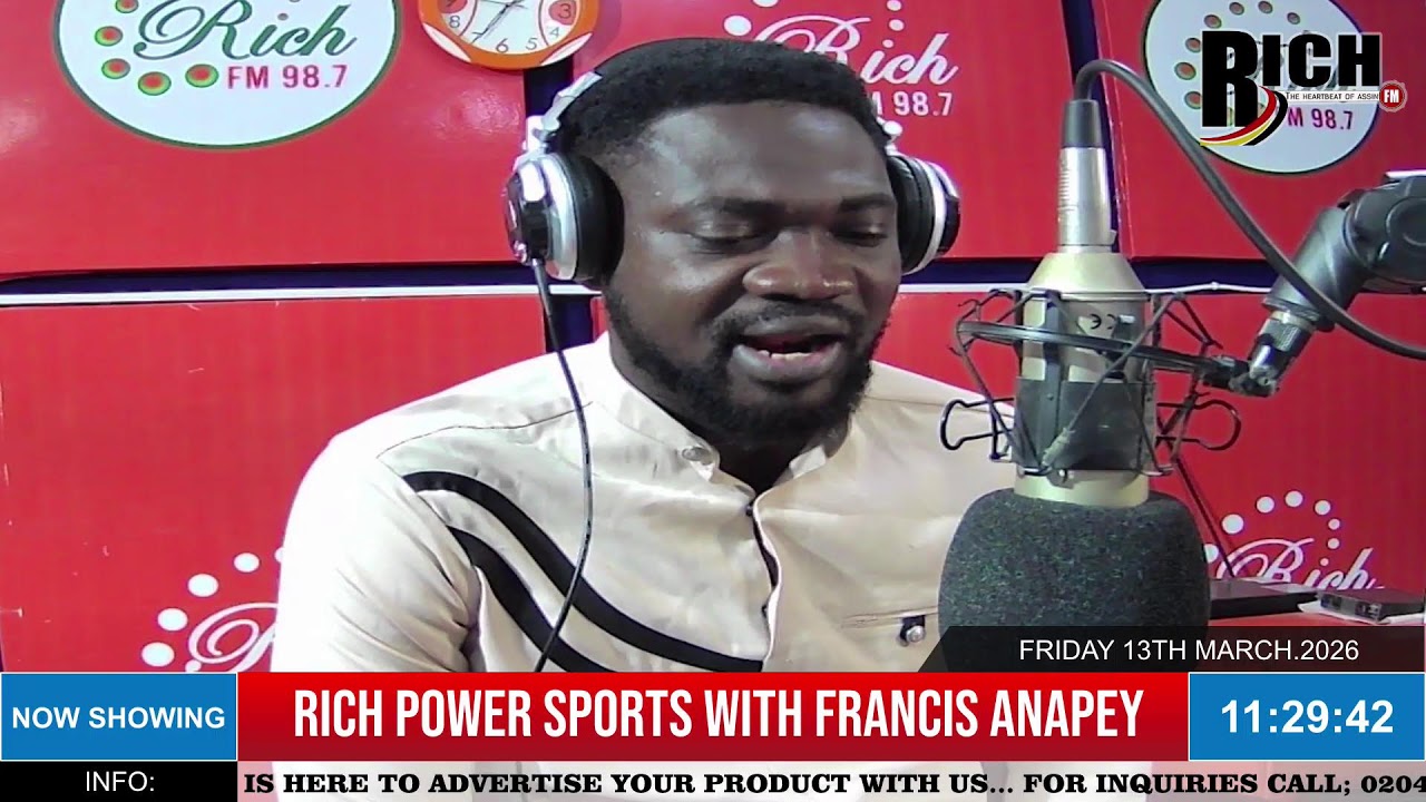 RICH POWER SPORTS WITH FRANCIS ANAPEY13/03/2026.(((((LIVE)))))ON 98.7.