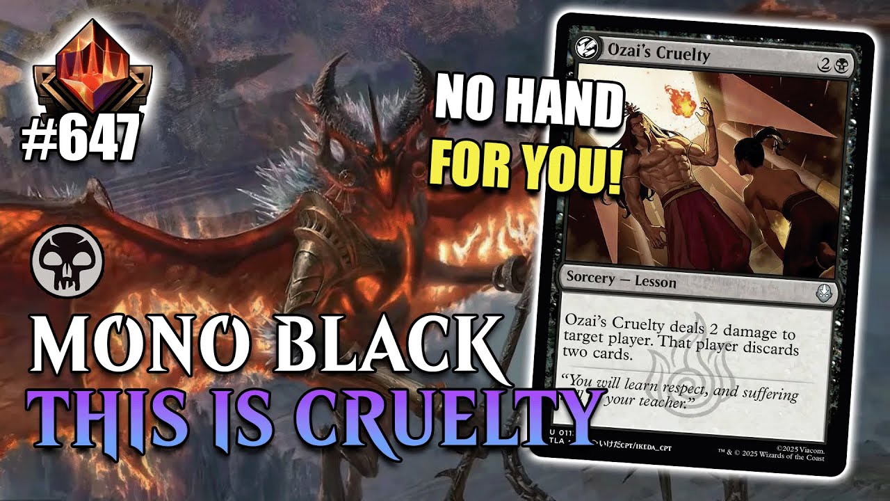 💀 TOP 700 MYTHIC WITH MONO BLACK DISCARD AND DEMONS IS PURE CRUELTY | MTG ARENA Standard TLA Avatar