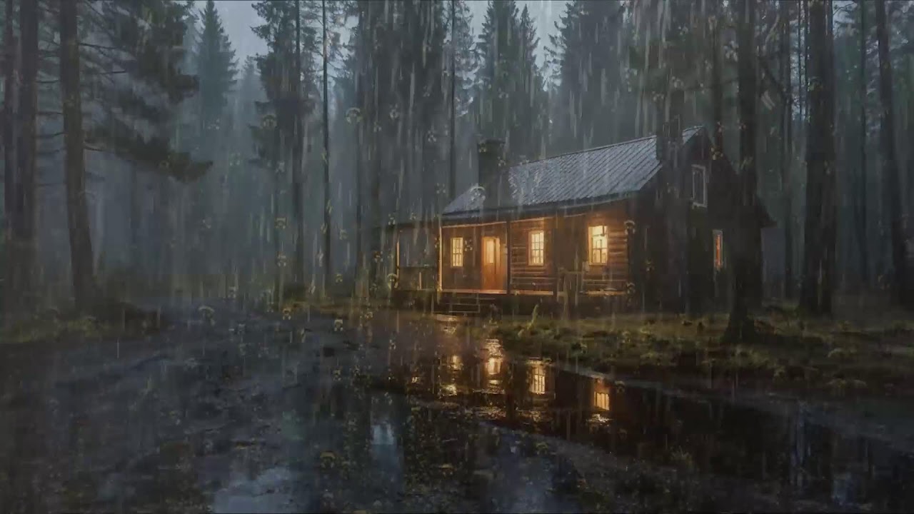 Rain Sounds For Sleeping - 99% Instantly Fall Asleep With Rain Sound outside the window At Night
