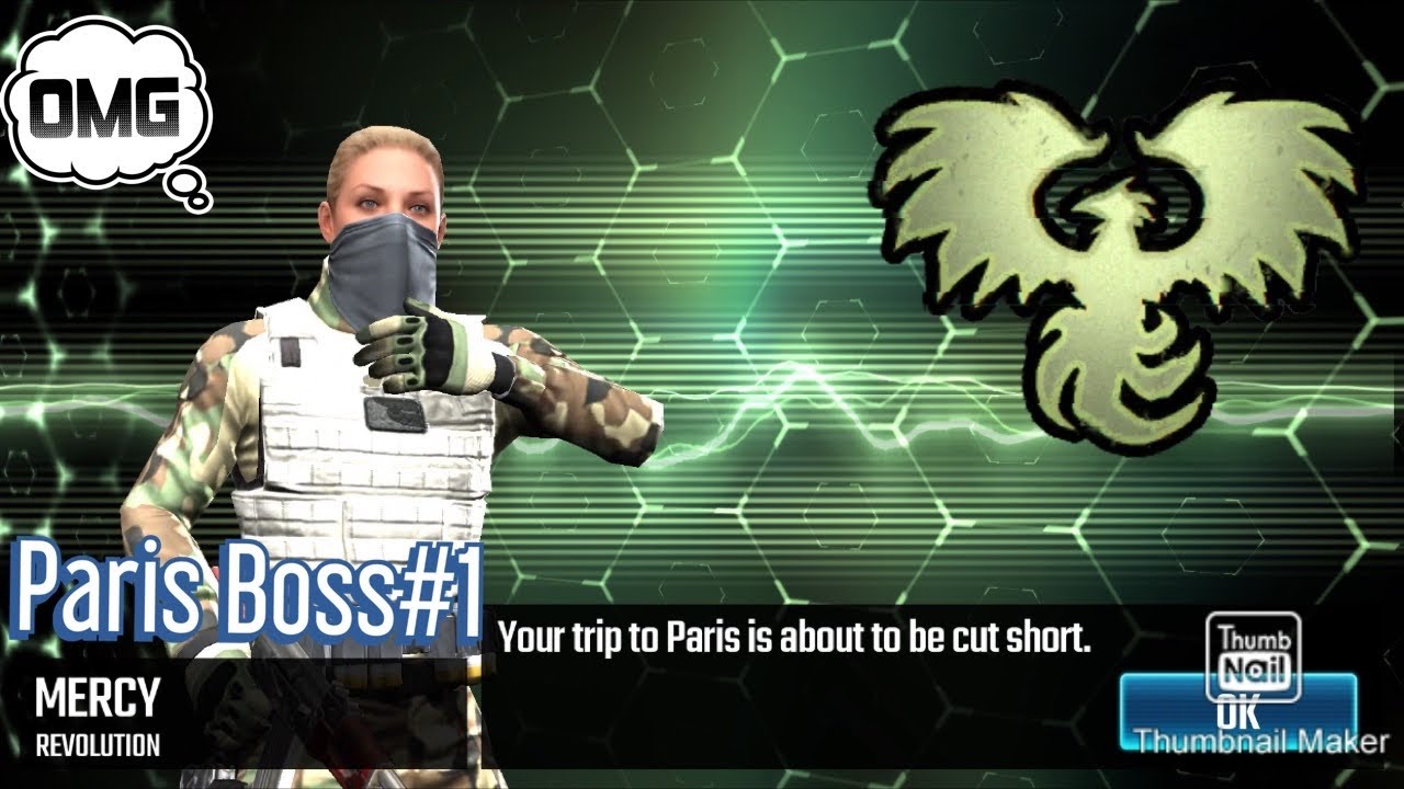 Kill Mercy, Sniper Strike Special Ops boss#1- Paris (boss/zone 9)