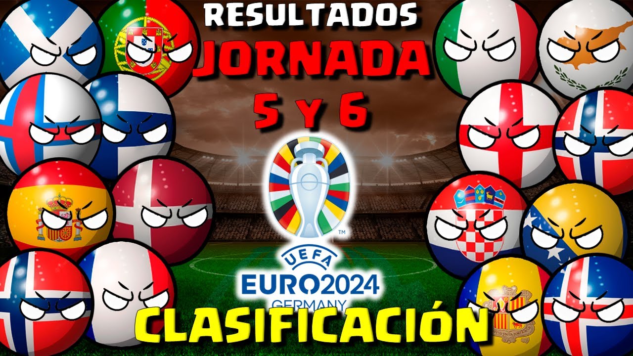 RESULTADOS Jornada 5 Y 6 DE TORNEO DE CLASIFICACIÓN  EUROCOPA 2024 | countryballs