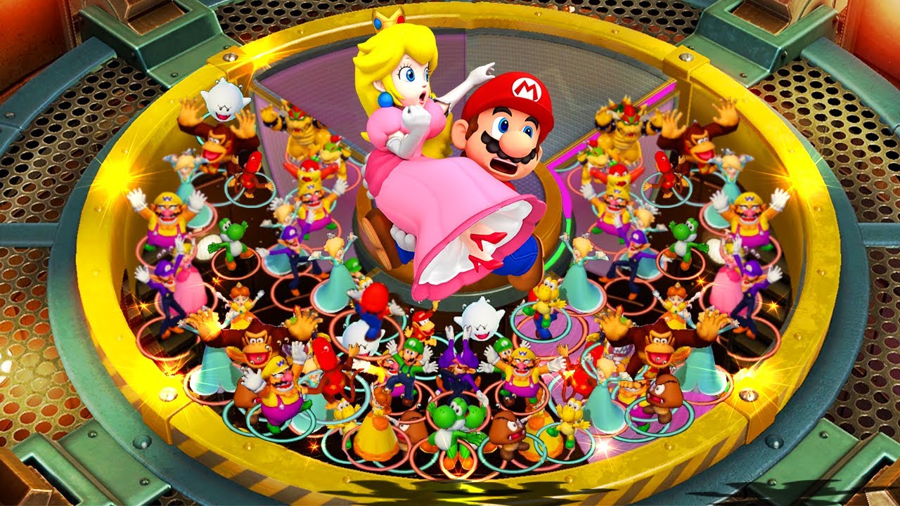 Mario Party Switch - Lucky Team Couple Battles - Mario and Peach vs Wario and Daisy