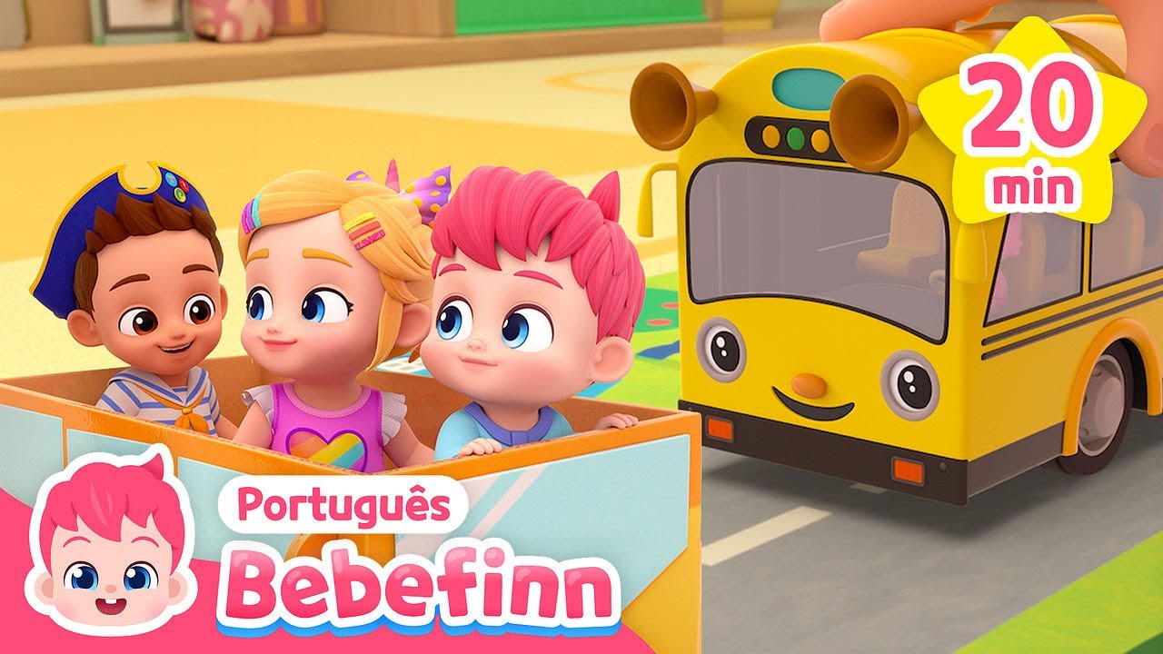 Brincando no Ônibus 🚌 | Rodas do Ônibus | +Compilação | Bebefinn em Português - Canções Infantis