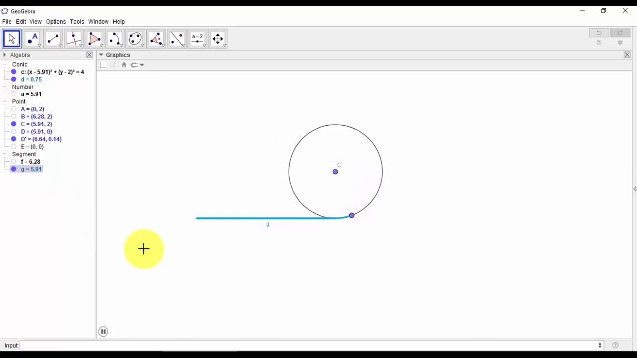 Animated Circle in Geogebra [Tutorial]