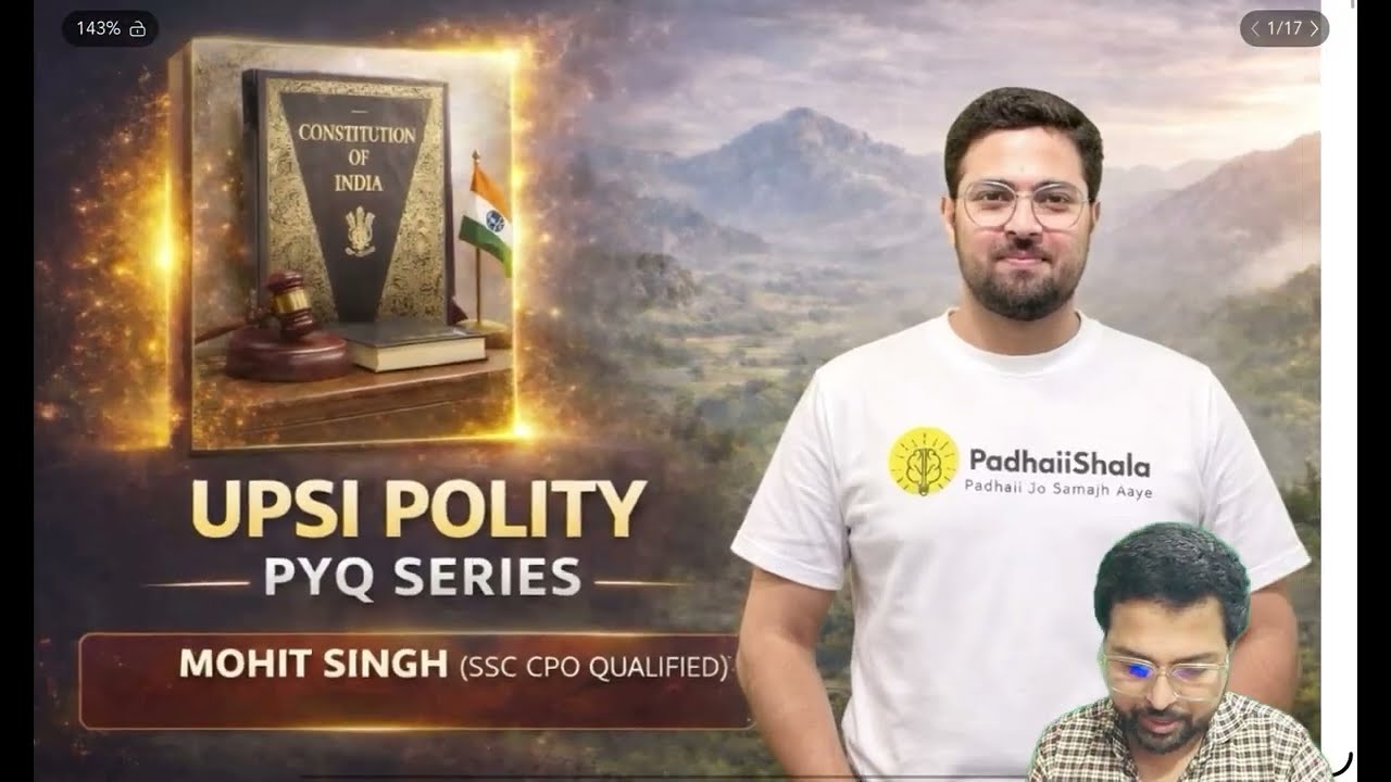 UPSI Polity Most Repeated PYQ Part 3 🔥 Full Explanation | UPSI 2026 | Mohit Singh | Prahaar Series