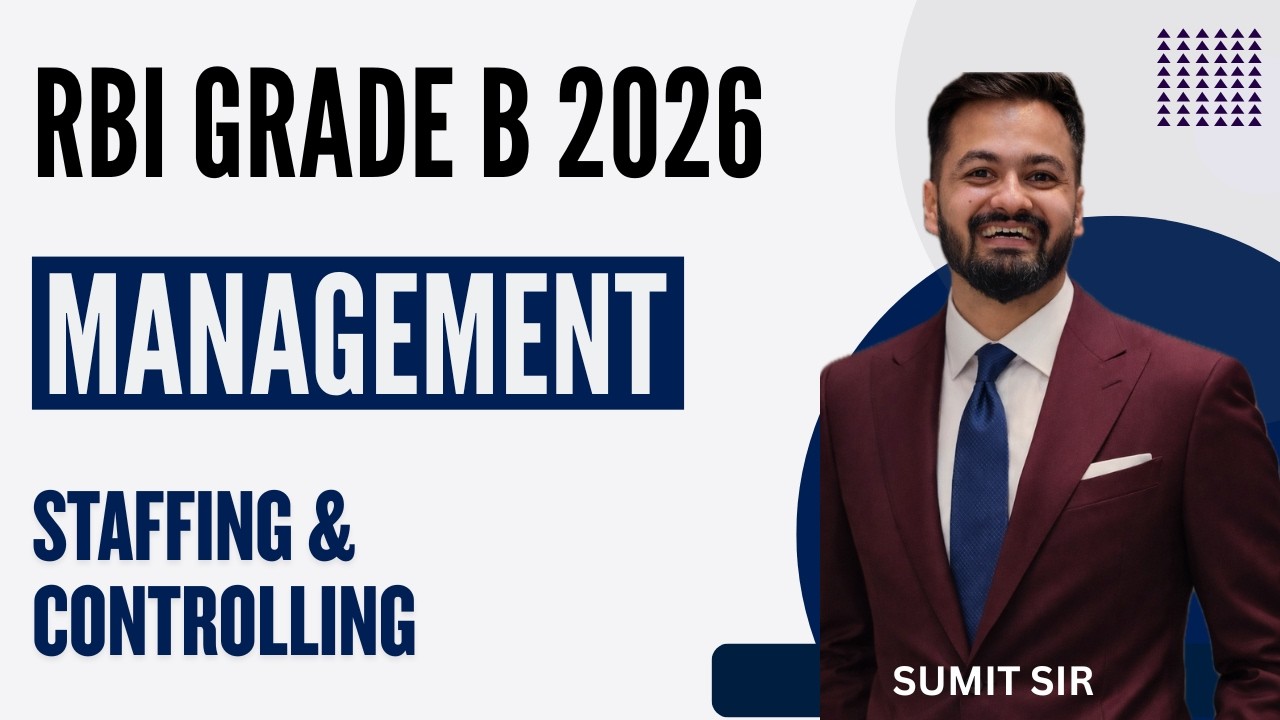 Live Management Class for RBI Grade B 2026 | Staffing and Controlling