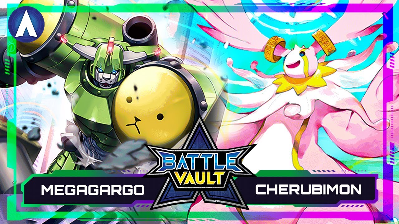 ДВОЙНОЙ ТАЙФУН!!! МегаГаргомон и Терьермон против Херубимона и Лопмона | BATTLE VAULT | Digimon TCG