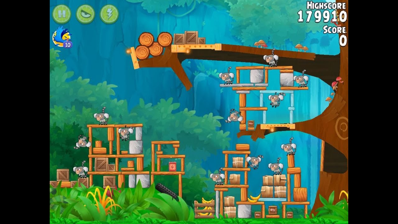 Angry Birds Rio Level 17 Timber Tumble Walkthrough 3 Star