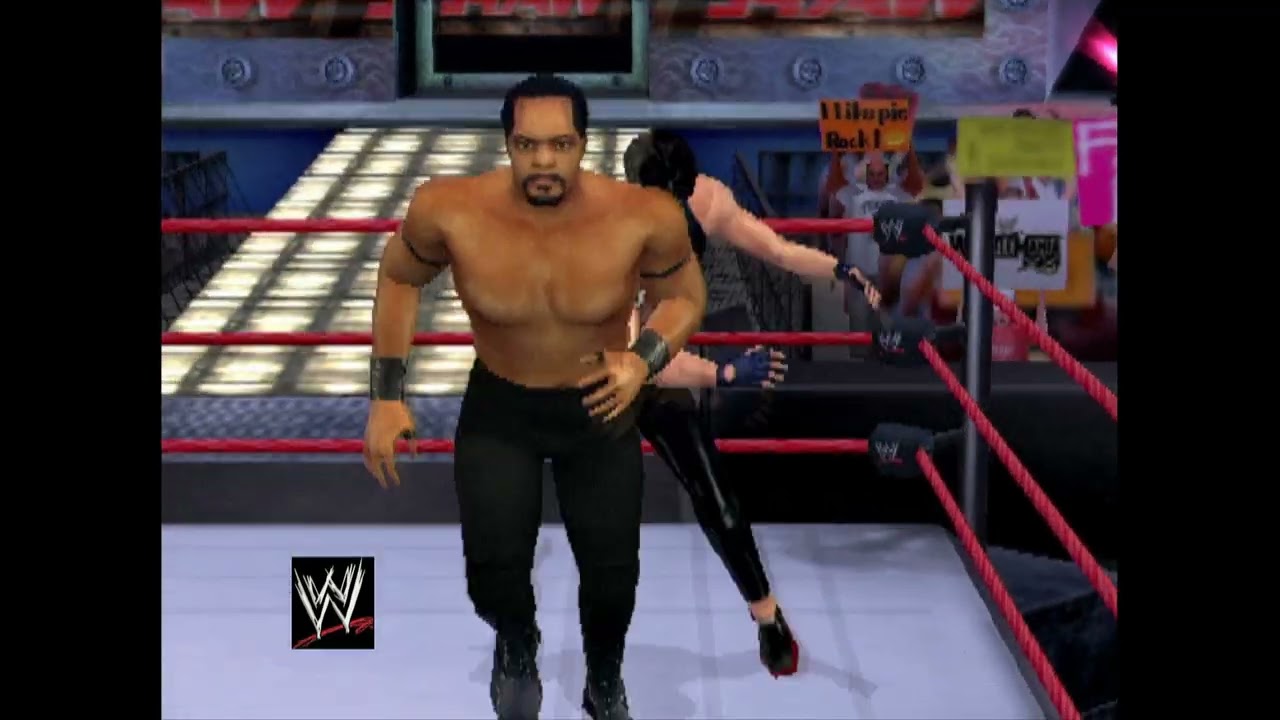 WWE Smackdown sym ps2 game RAW Faarooq vs BoyL 2003 part 1