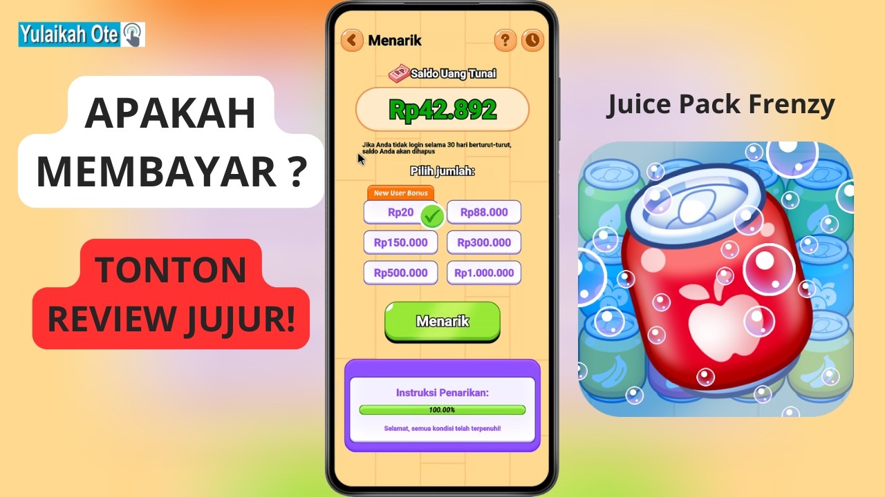 Review Jujur Juice Pack Frenzy &ndash; Game Penghasil Uang Tapi Tidak Membayar? Banyak Iklan & Buang Waktu