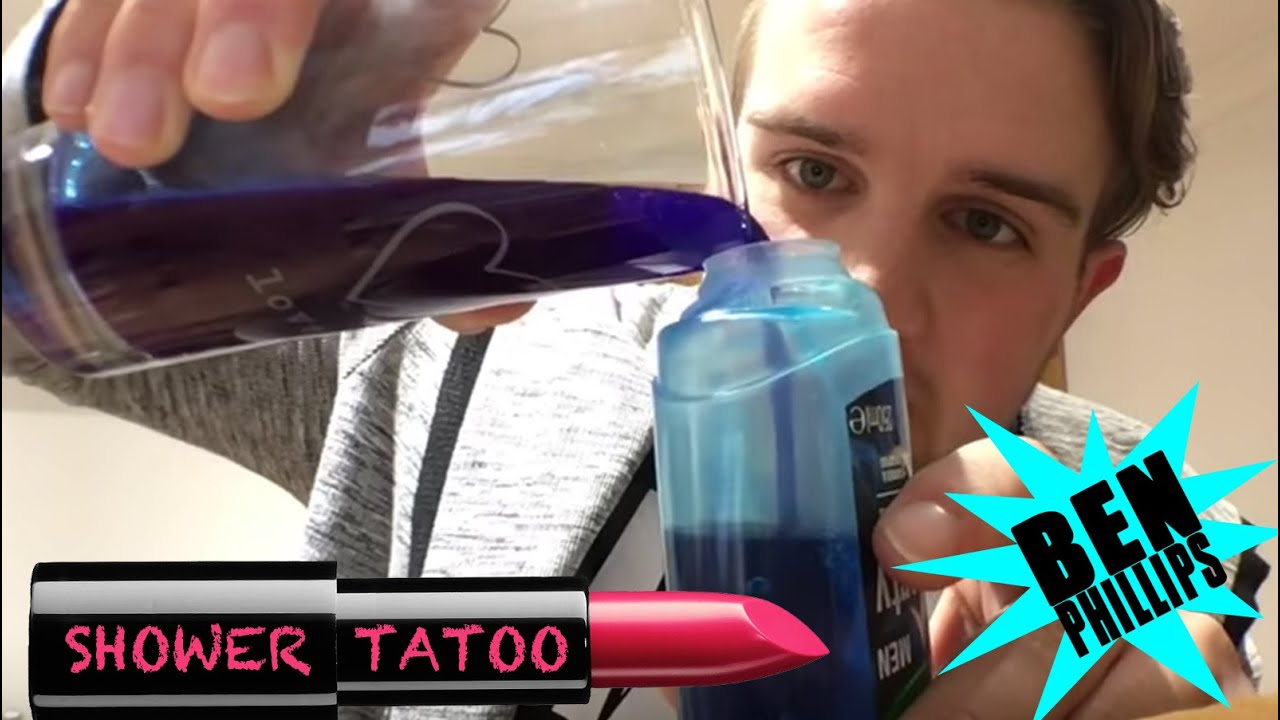 Ben Phillips | Shower Tattoo - don't say bomb on a plane - PRANK!!!