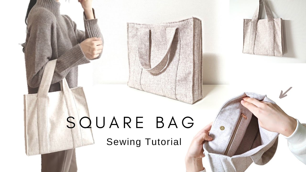 Изготовление квадратной сумки, которую захочет каждый ⚘ (Sewing Tutorial)