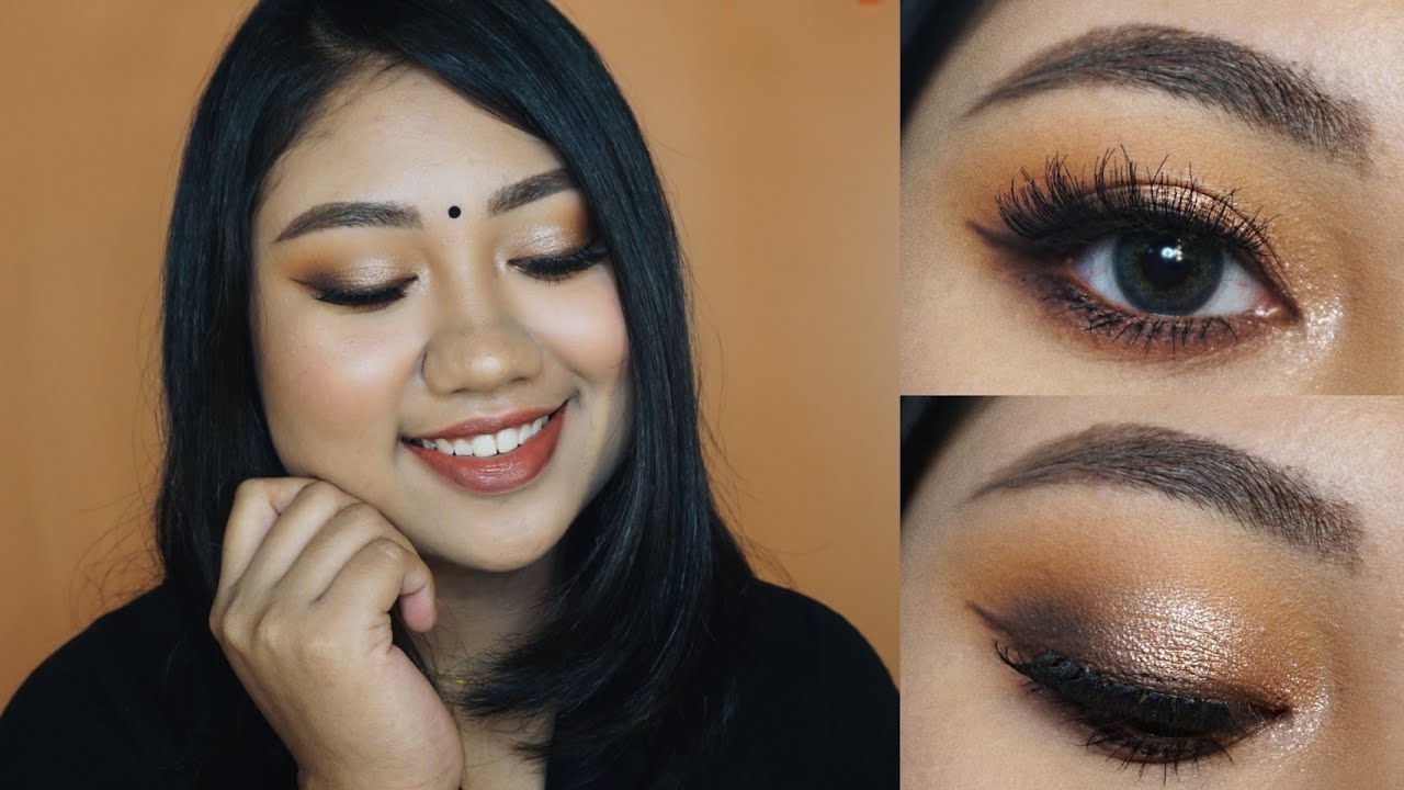 Bronze Smokey Glitter Glam Eye Makeup Tutorial | Morphe The Jaclyn Hill Palette | DaintyDashBeauty