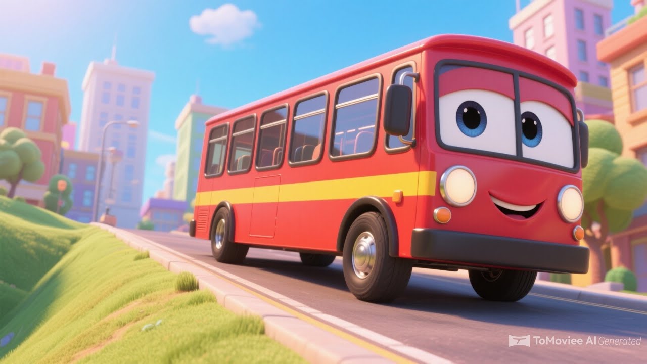 City Bus Song for Kids 🚌 | Wheels Go Round City Ride | Fun Learning Nursery Rhyme
