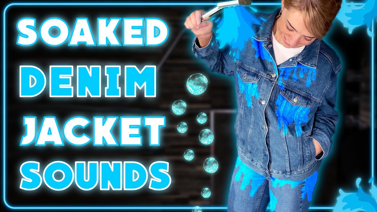 [ASMR] Wet clothes sounds | Denim Jacket | Soaked Denim [Sleep] 🚿