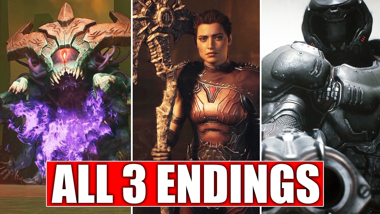 Doom The Dark Ages Revelations - ALL 3 ENDINGS (True Uber Ending, Secret Ending, Original Ending)