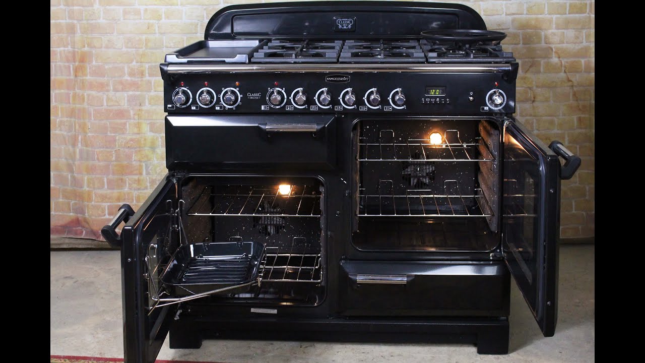 Rangemaster Classic Deluxe 110 fekete króm - PRELOVED
