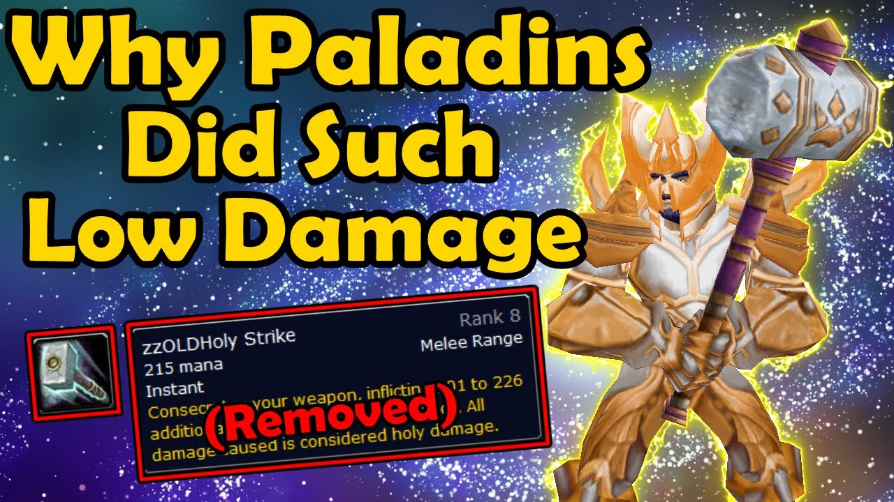 The 2 DPS Abilities Removed From Vanilla WoW Paladins (Crusader Strike/Holy Strike)