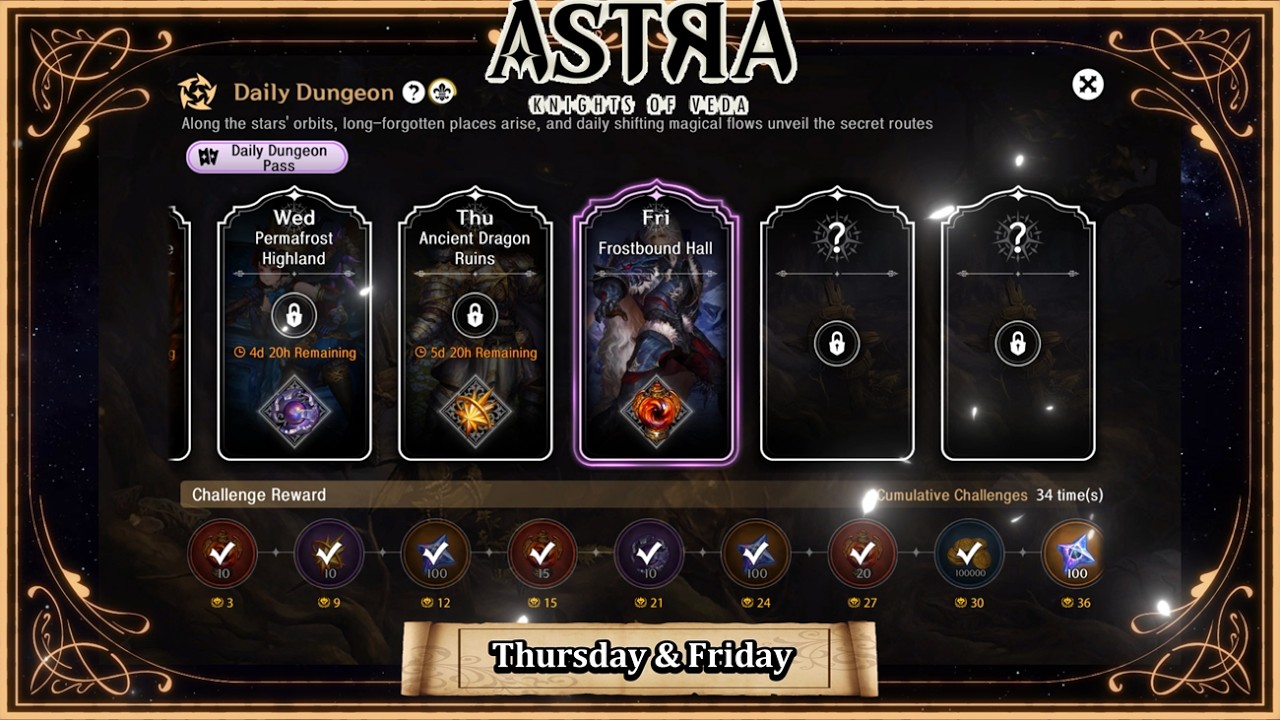 ASTRA: Knights of Veda - Daily Dungeon (Thursday & Friday)