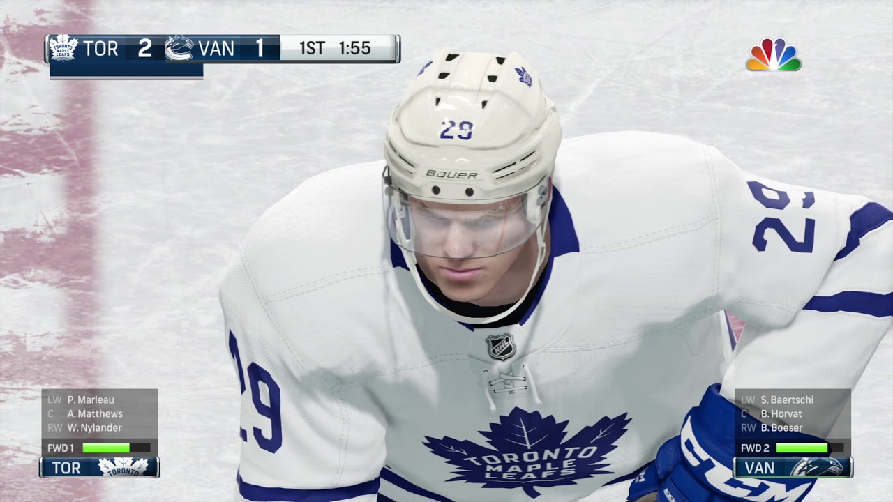 NHL® 18 PS4 Pro Gameplay Toronto Maple Leafs vs Vancouver Canucks.