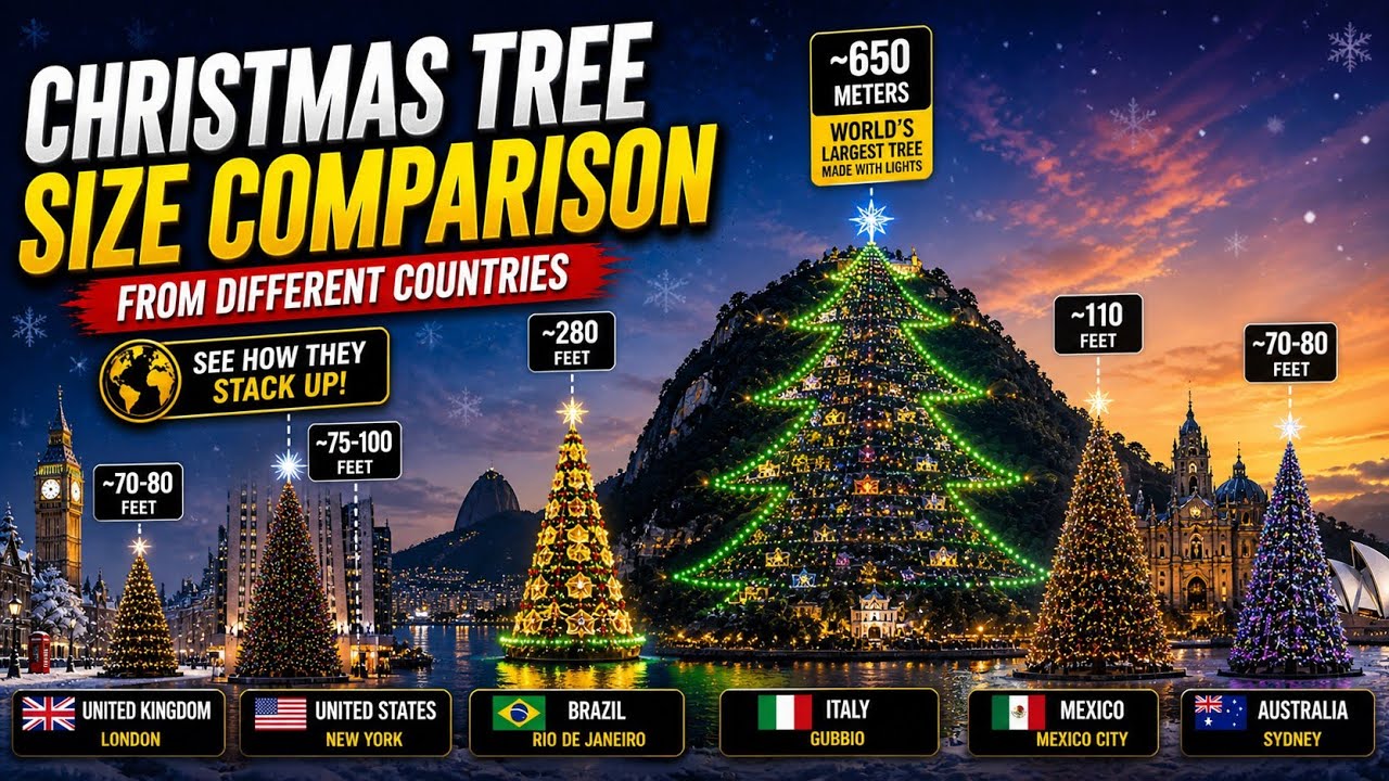 Christmas Tree Sizes comparison From Different Countries |