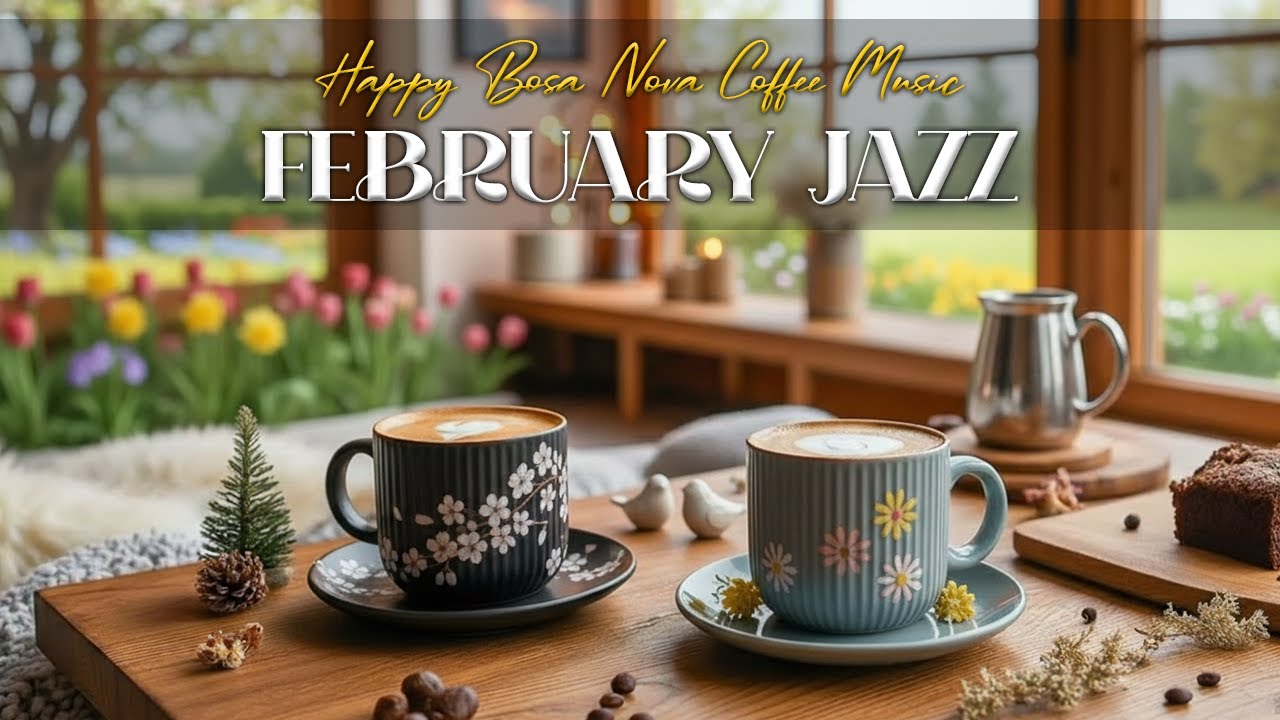 Lightly February Jazz☕ Positive Cafe Music & Elegant Bossa Nova Piano for Study, Work Effectively