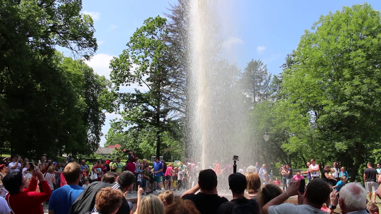 Cold water Geyser in Herlany, Kosice region, Slovakia