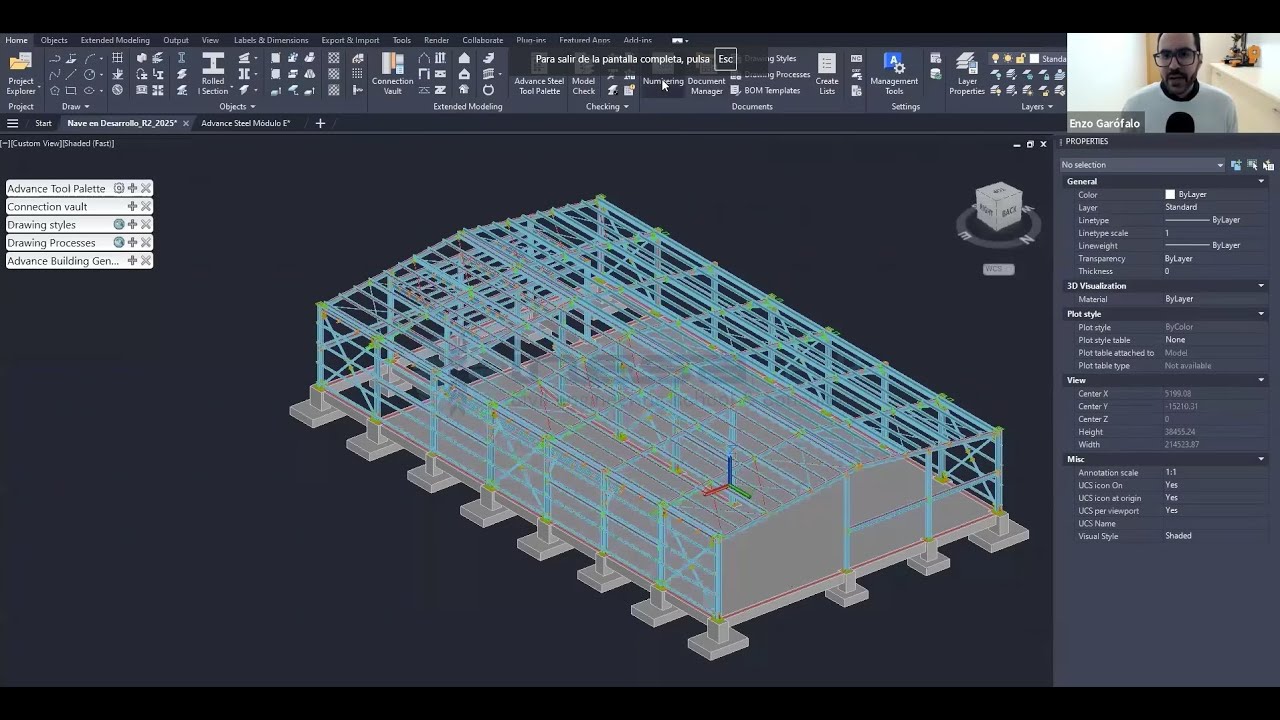 Generación de Planos de Detalle y Fabricación con Autodesk Advance Steel