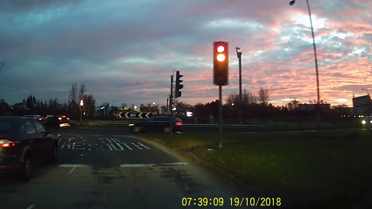 Beautiful fiery red sky on Edinburgh bypass 1