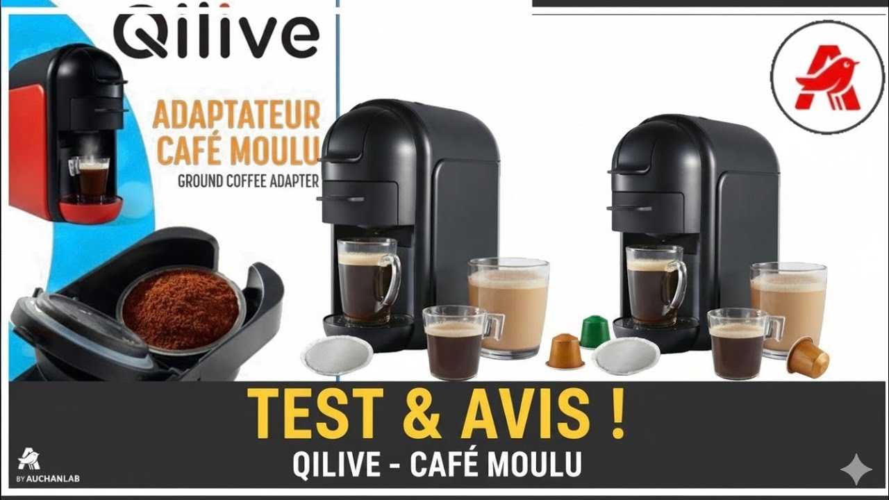 Adaptateur de café moulu pour la Cafetière 3 en 1 multi-capsules Q5720 de QILIVE chez Auchan