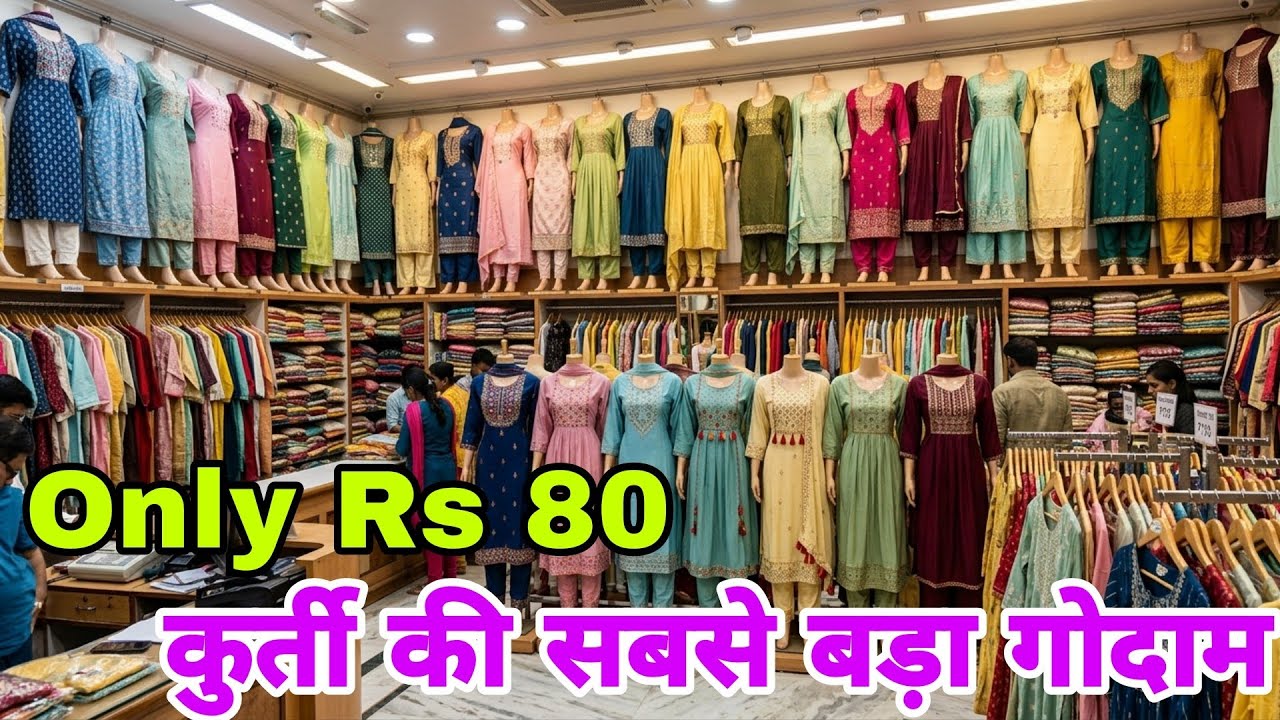 कुर्ती की सबसे बड़ा गोदाम यहां मात्र ₹80 से कुर्ती मिलेगी सूरत का सबसे बड़ा मैन्युफैक्चरर 