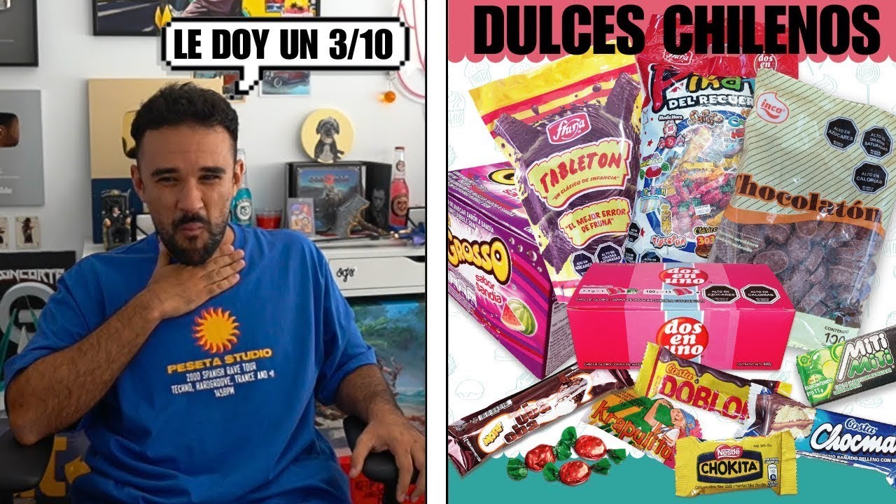 Illojuan prueba dulces chilenos y los puntua con andres y marcos