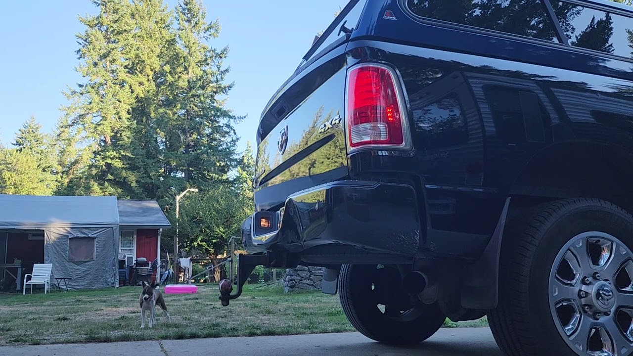 Stock muffler sound. RAM 392 hemi.
