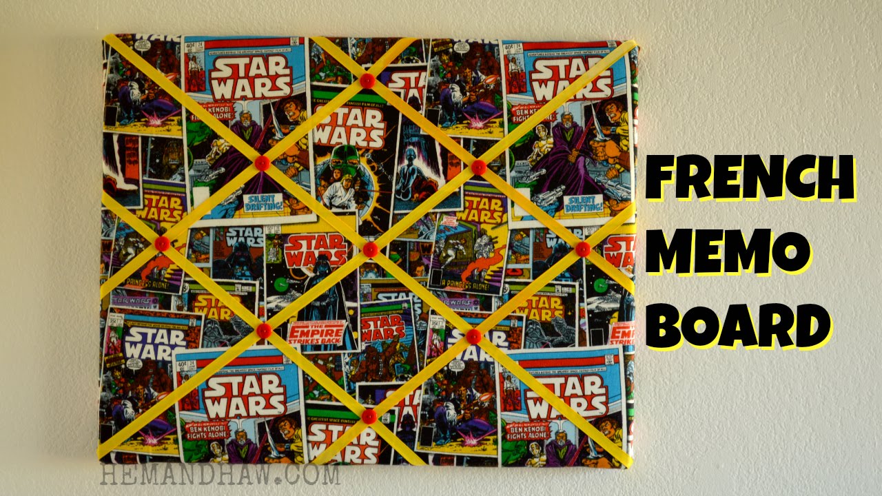 How to Make a French Memo Board - DIY Ribbon Bulletin Board