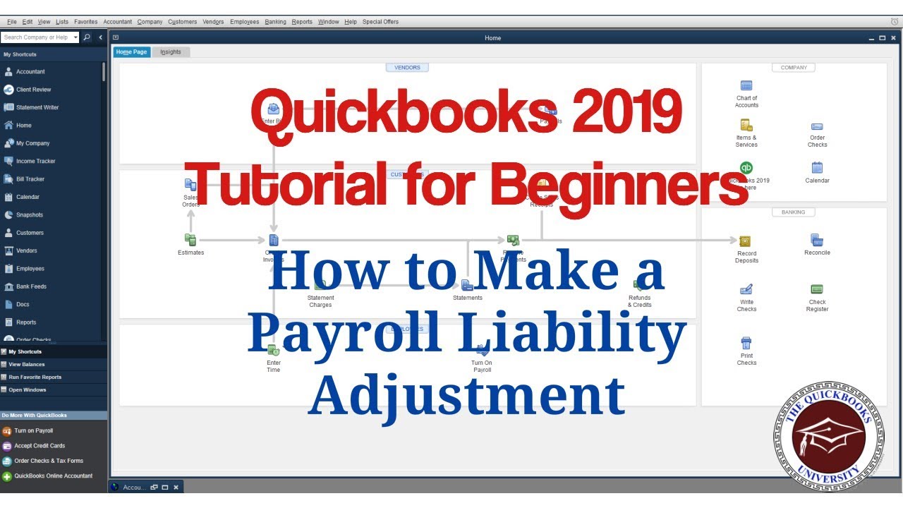 Quickbooks 2019 Tutorial for Beginners - How to Make a Payroll Liability Adjustment