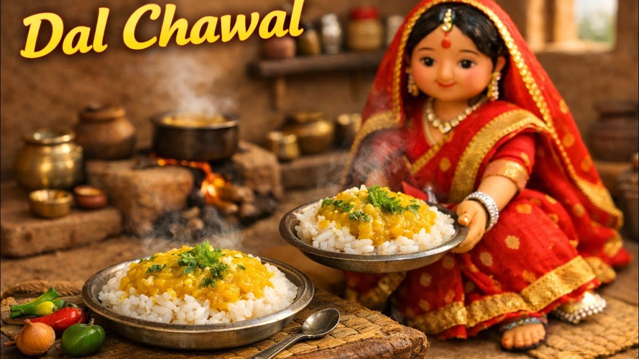 Miniature doll cooking dal rice 🌾 ASMR | Tiny indian kitchen story 
